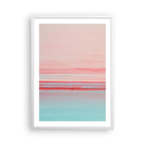 Plakát v bílém rámu - Abstrakce za úsvitu - 50x70 cm