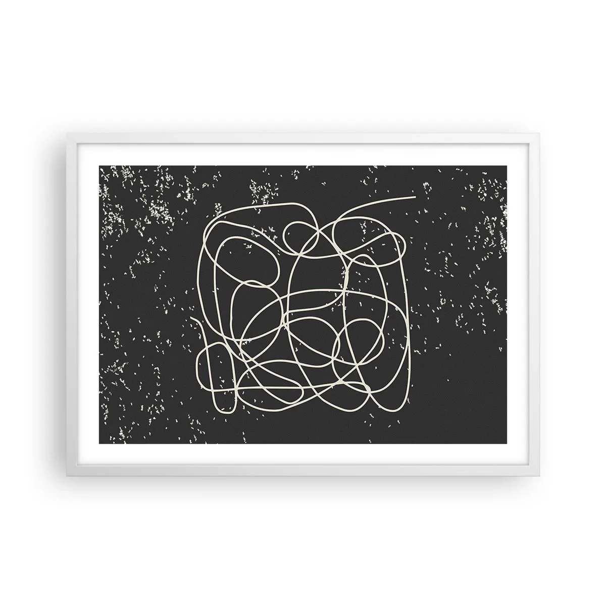 Plakát v bílém rámu - Toulání myslí - 70x50 cm