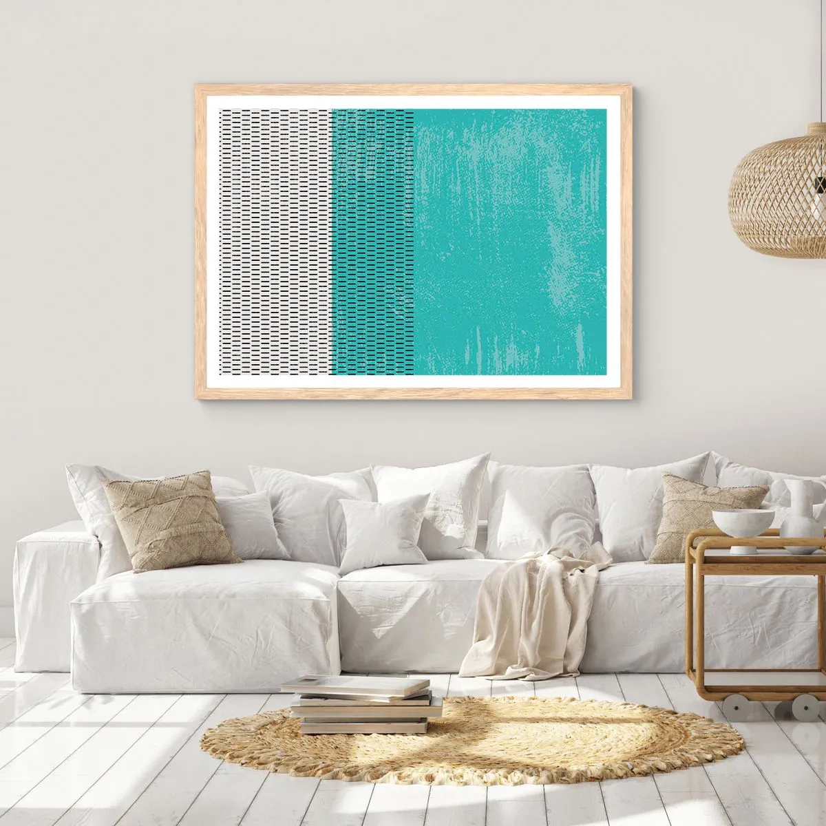 Plakát v rámu světlý dub - Vyvážená kompozice - 70x50 cm