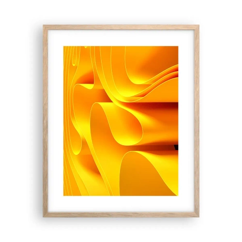 Plakát v rámu světlý dub - Jako sluneční vlny - 40x50 cm