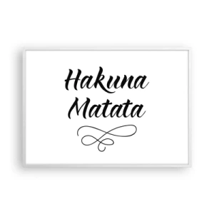 Plakát v bílém rámu - Nejlepší rada - 100x70 cm