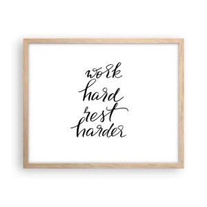 Plakát v rámu světlý dub - Životní rovnováha - 50x40 cm