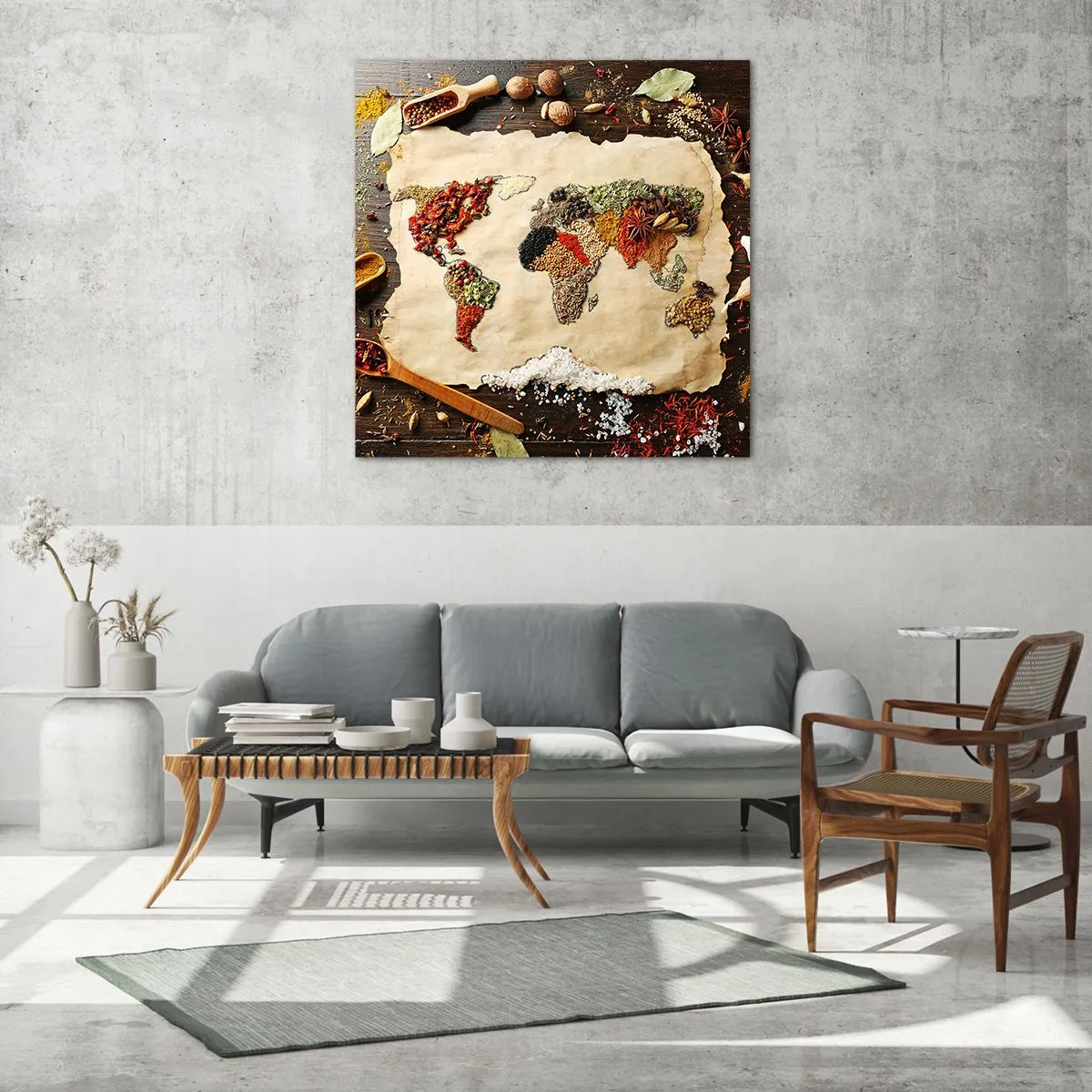 Obraz na skle - Všechny chutě světa - 50x50 cm