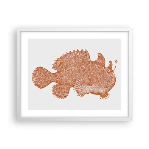 Plakát v bílém rámu - A nakonec ryba - 50x40 cm