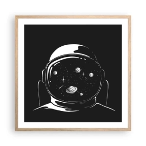 Plakát v rámu světlý dub - Skvělý výhled - 60x60 cm