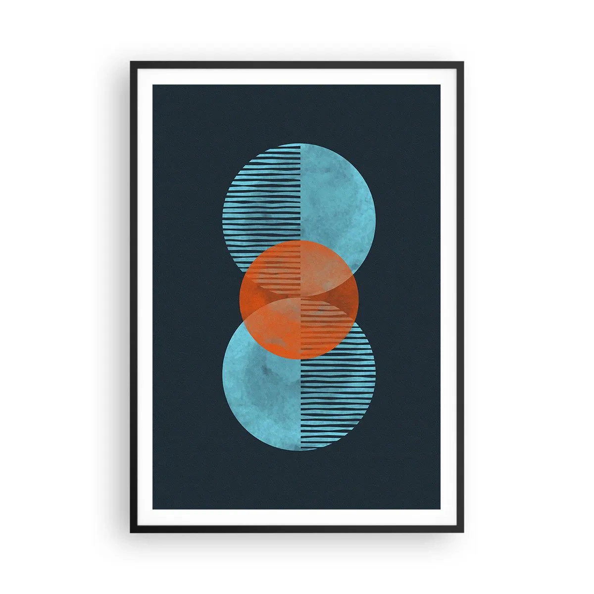Plakát v černém rámu - Symetrická kompozice - 70x100 cm