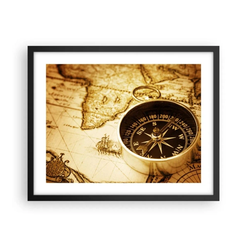 Plakát v černém rámu - Na východ nebo na západ? - 50x40 cm