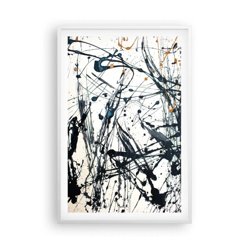 Plakát v bílém rámu - Expresionistická abstrakce - 61x91 cm