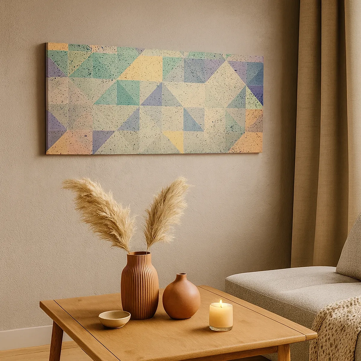 Obraz na plátně - Republika trojúhelníků - 30x30 cm