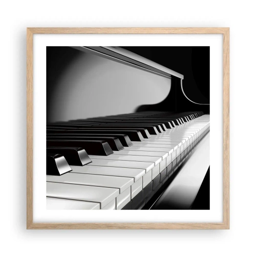 Plakát v rámu světlý dub - Harmonie tvarů a barev - 50x50 cm