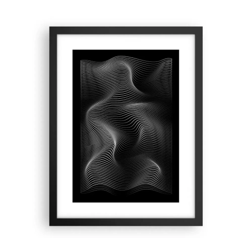 Plakát v černém rámu - Tanec světla v prostoru - 30x40 cm