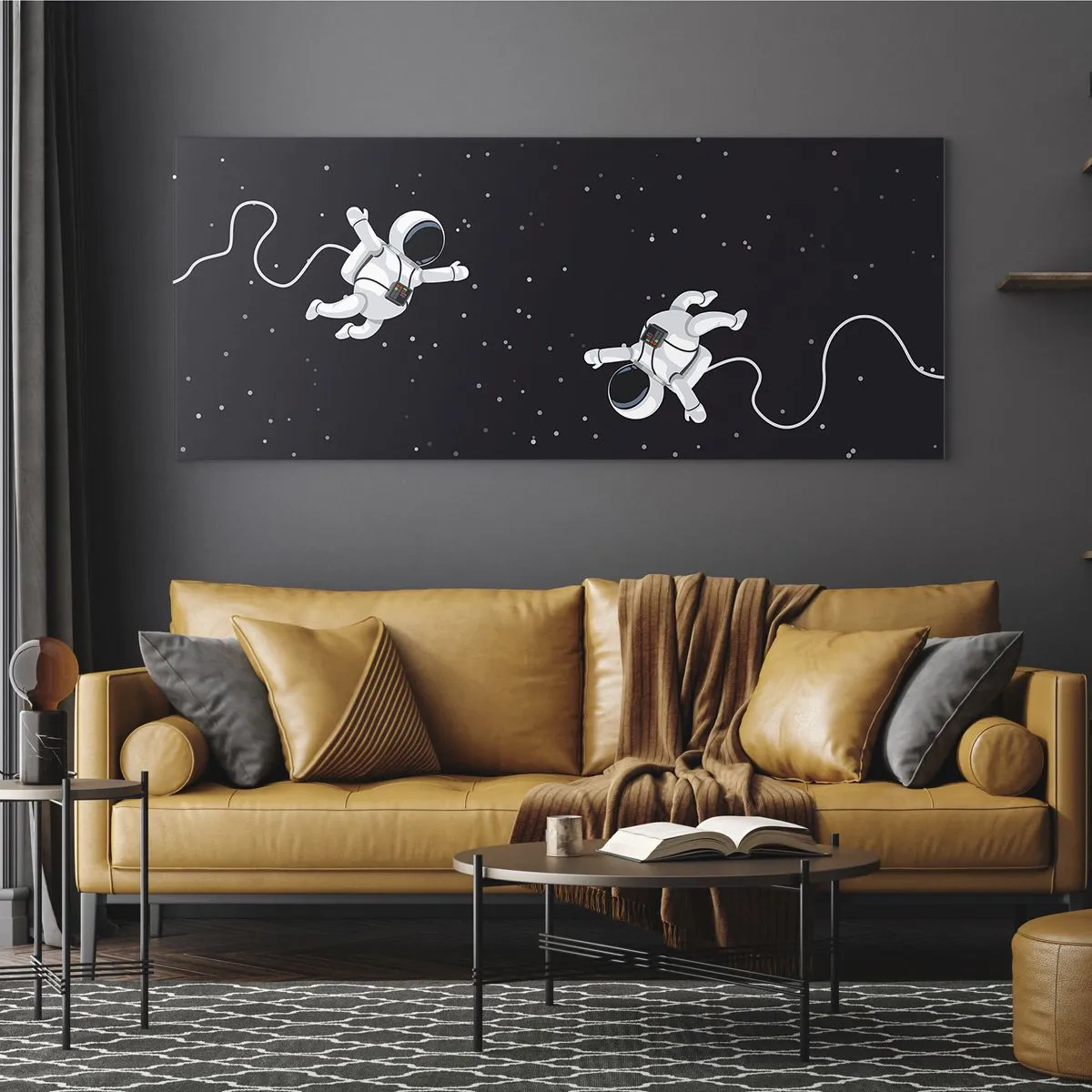 Obraz na skle - Kosmický tanec - 120x50 cm