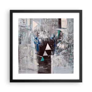 Plakát v černém rámu - Přednostní pořadí trojúhelníků - 40x40 cm