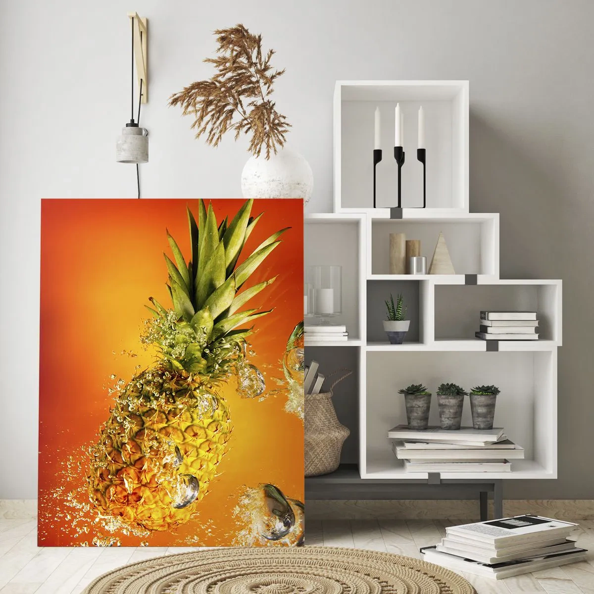Obraz na skle - Tropická šťavnatá svěžest - 50x70 cm