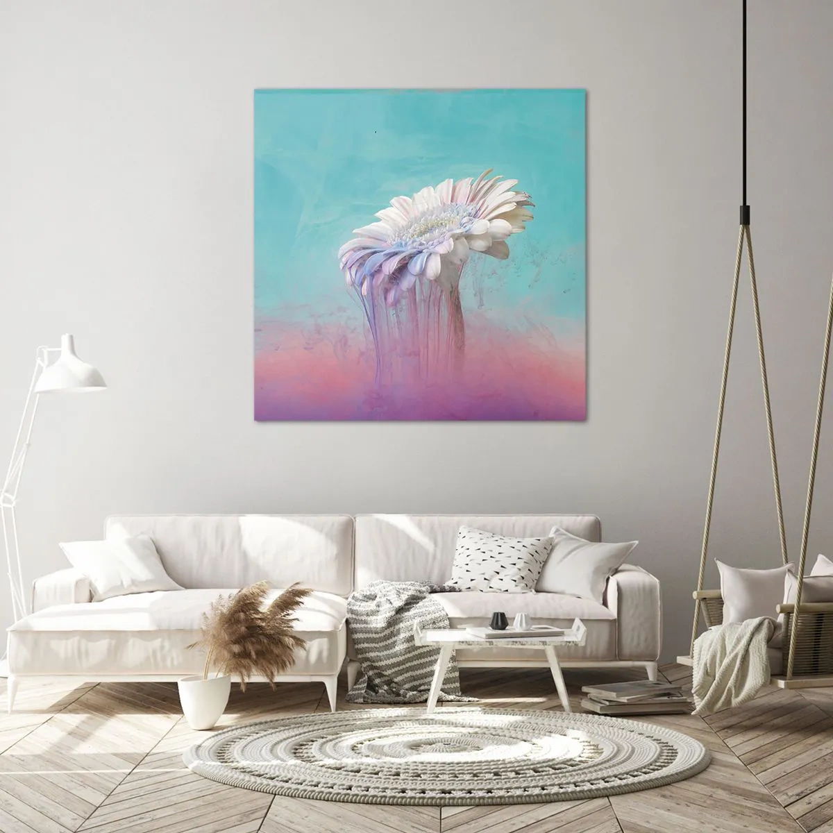 Obraz na plátně - Záhrobí květin - 40x40 cm