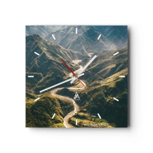 Nástěnné hodiny - Přímo ze srdce hor - 30x30 cm