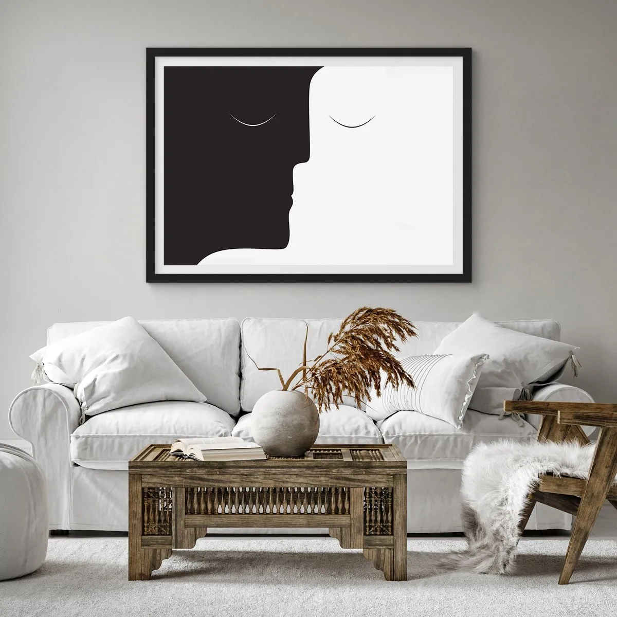 Plakát v černém rámu - Jednota protikladů - 70x50 cm