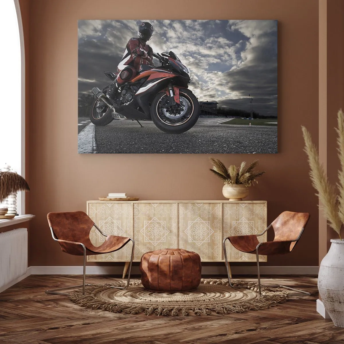 Obraz na plátně - Temný jezdec - 120x80 cm