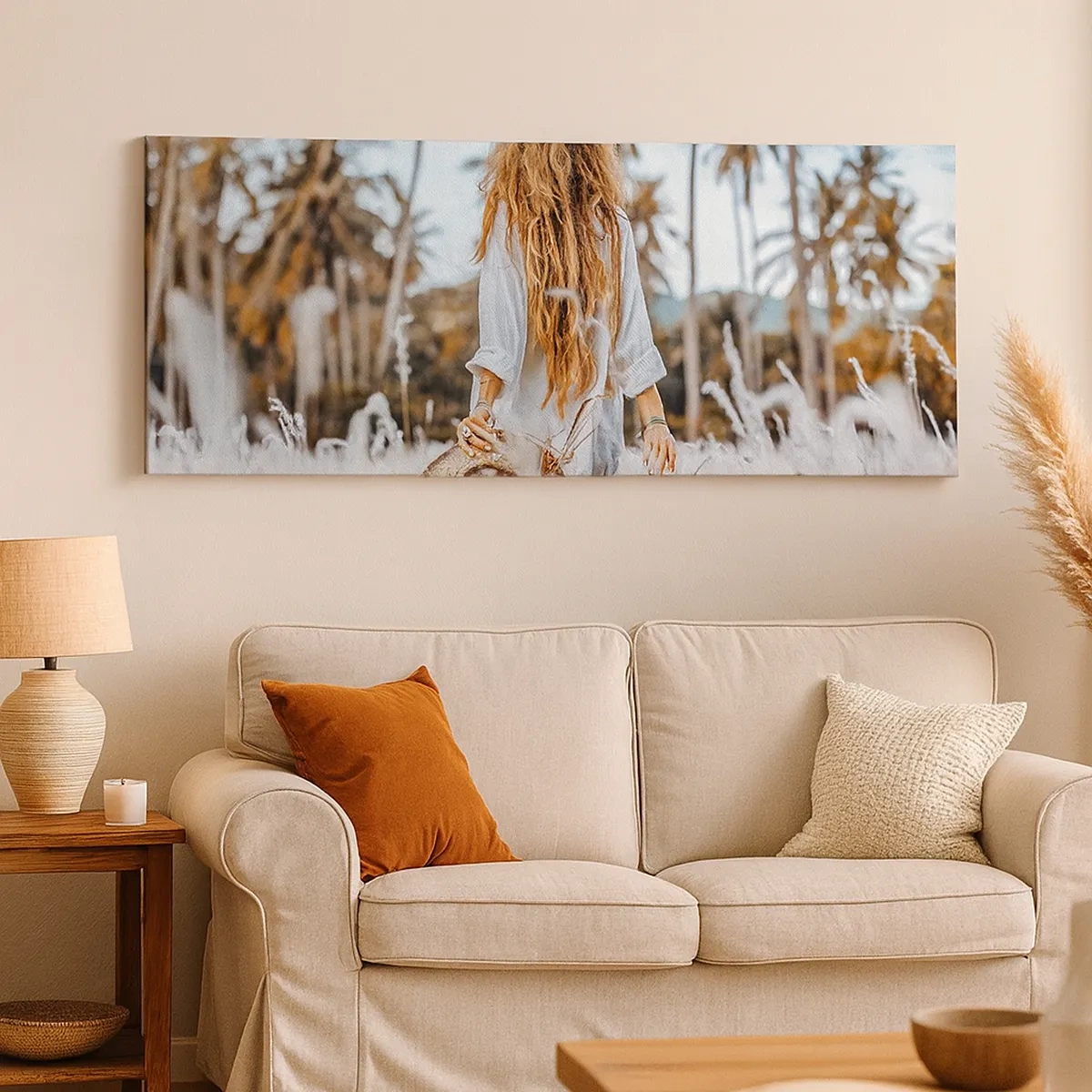 Obraz na plátně - Zrozená z travní chmýří - 30x30 cm