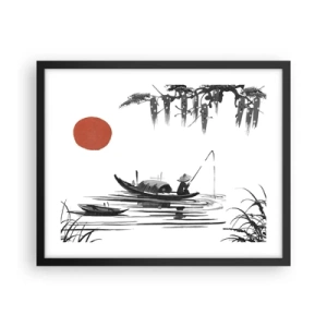 Plakát v černém rámu - Asijské odpoledne - 50x40 cm