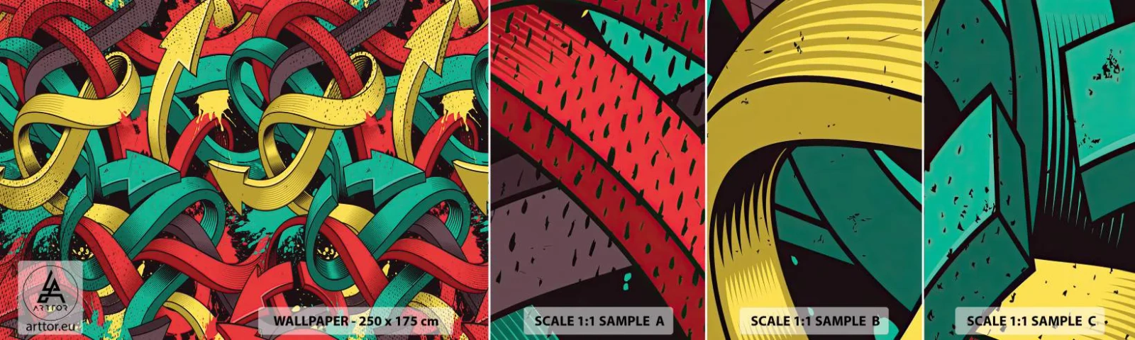 Fototapeta Vzorek Standard Eco - Kudy do cíle? - Abstrakce, Kus, Komiks - 100x30 cm