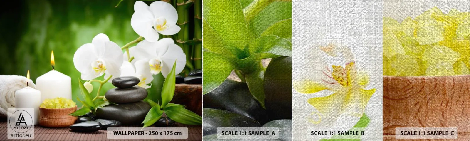 Vzor Fototapety Premium Canvas - Voňavý, květinový, jemný dotek - Květiny, Orchidej, Orchidej - 100x30 cm