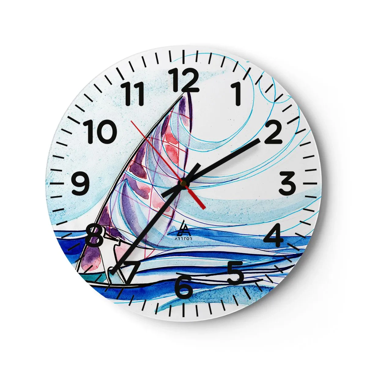 Nástěnné hodiny - S větrem v rytmu vln - 30x30 cm
