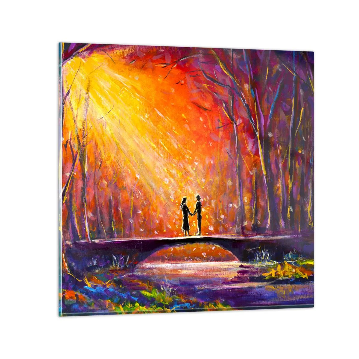 Obraz na skle - Nebe je taky miluje - 30x30 cm
