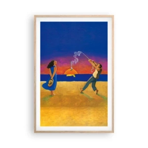 Plakát v rámu světlý dub - Více než hvězda z nebe - 61x91 cm