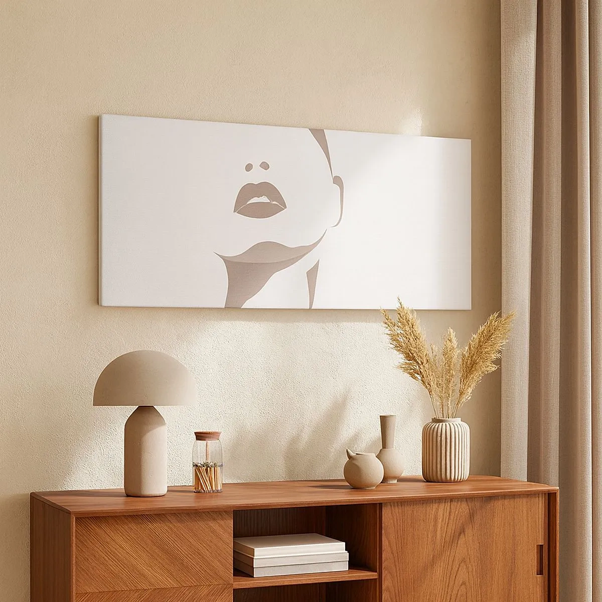 Obraz na plátně - Stvořená ze světla a stínu - 100x40 cm