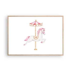 Plakát v rámu světlý dub - Vyrazil z kopýtka - 100x70 cm