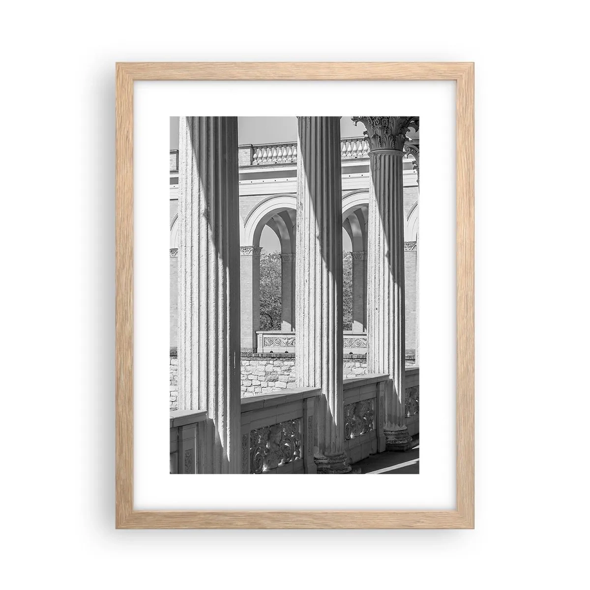 Plakát v rámu světlý dub - Slunná arkáda - 30x40 cm