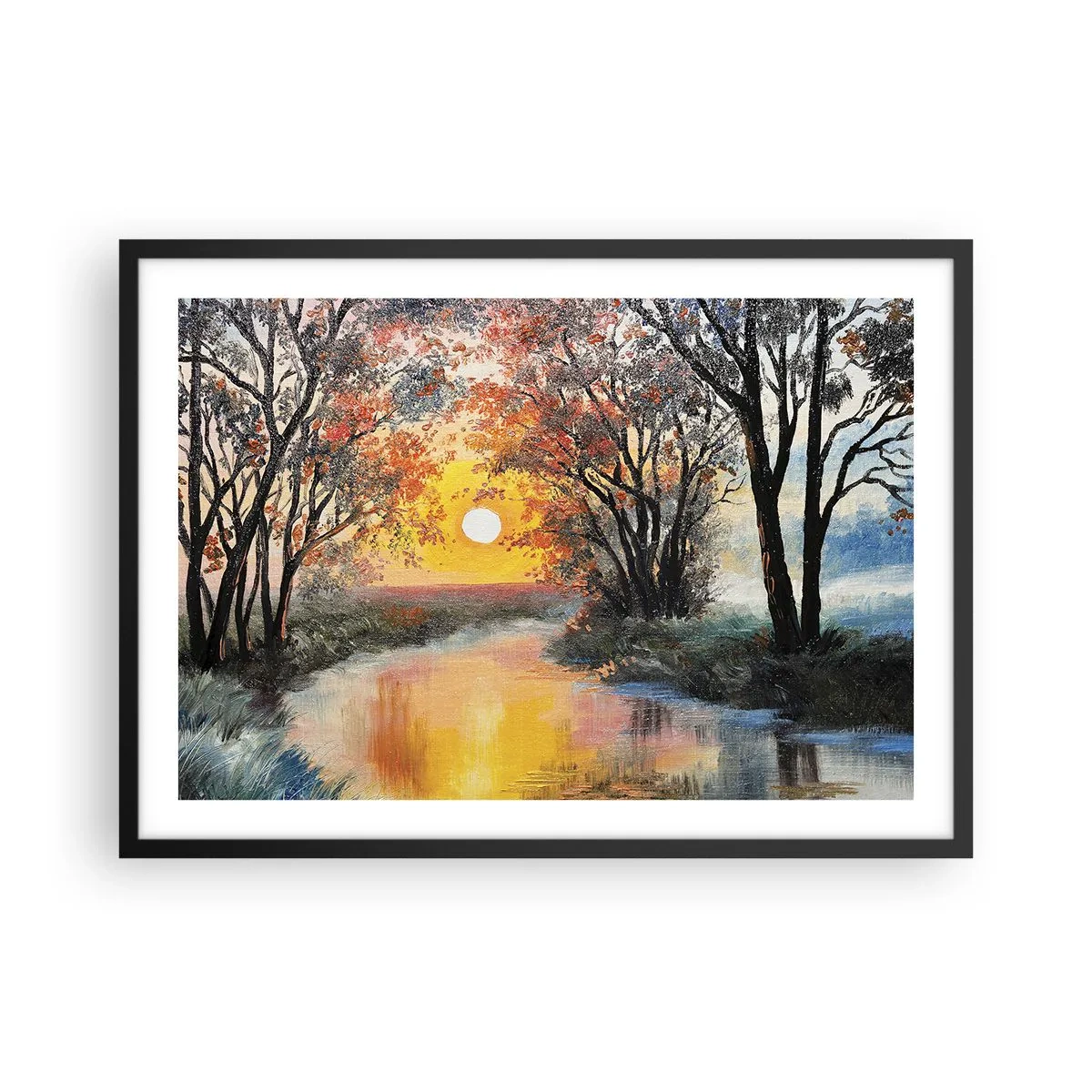 Plakát v černém rámu - Podzimní nádech - 70x50 cm