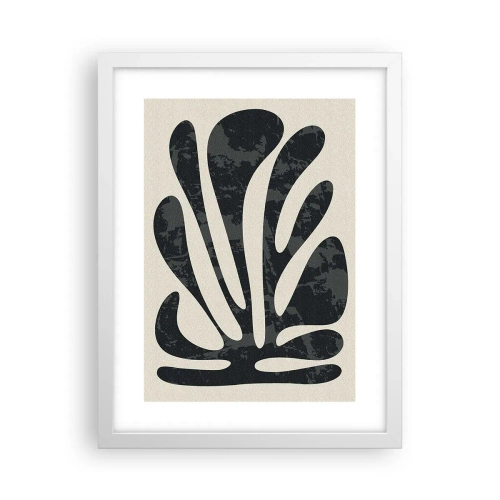Plakát v bílém rámu - Mnohoprstá abstrakce - 30x40 cm