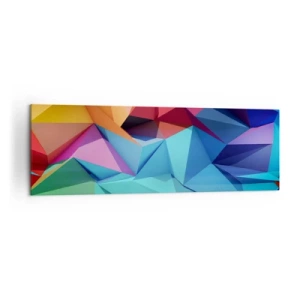 Obraz na plátně - Duhové origami - 160x50 cm