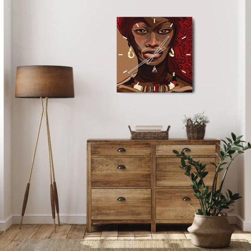 Nástěnné hodiny - Ebenová Venuše - 30x30 cm