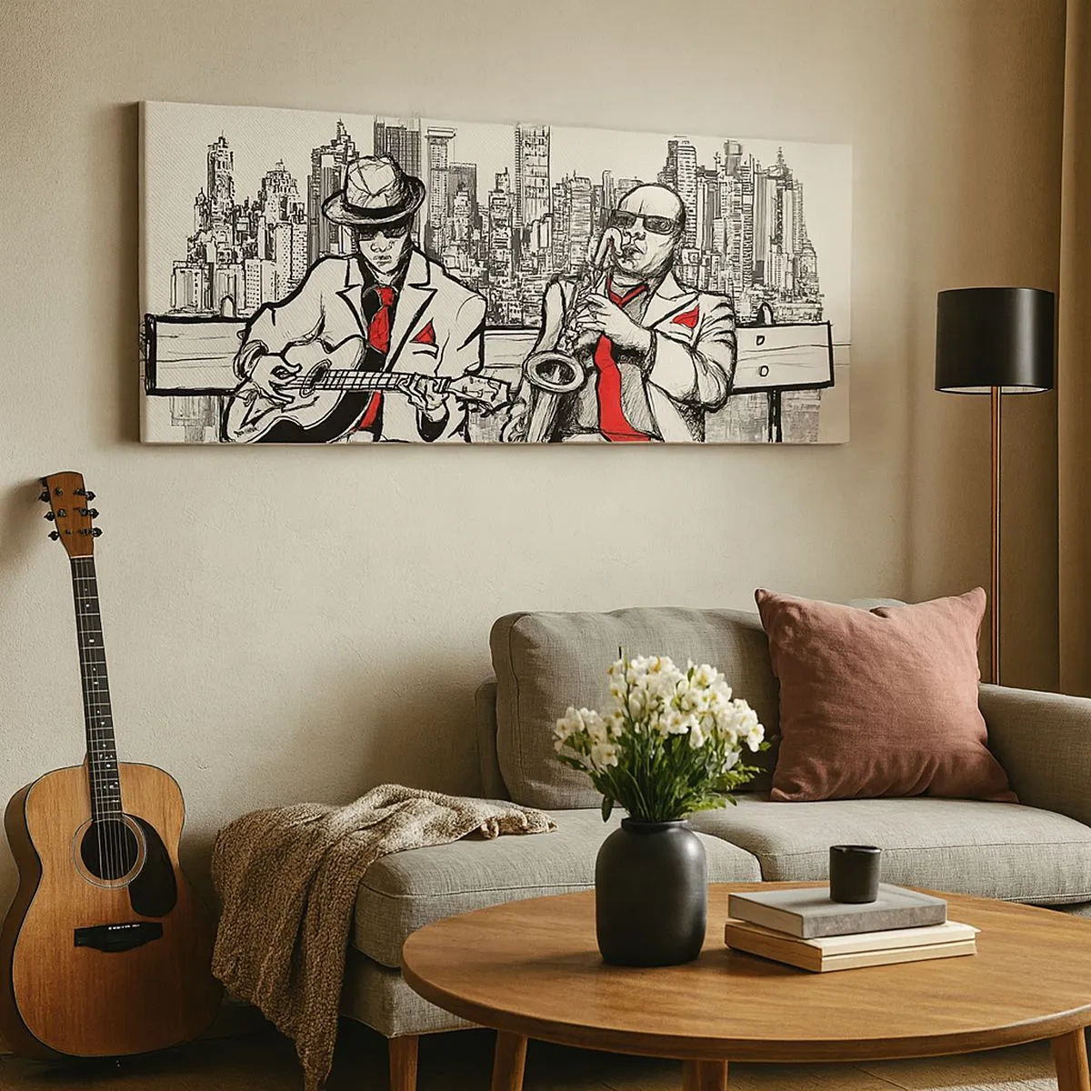 Obraz na plátně - Newyorská improvizace - 100x40 cm