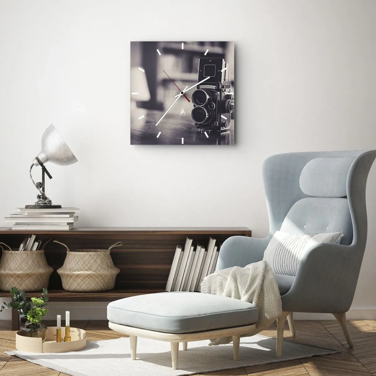 Nástěnné hodiny - Kouzlo staré fotografie - 40x40 cm