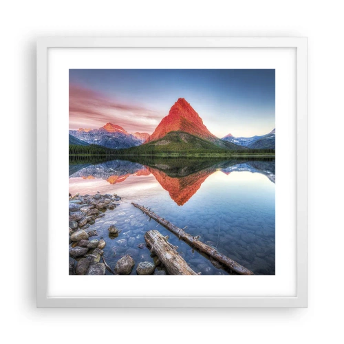 Plakát v bílém rámu - Teplo a chlad - 40x40 cm