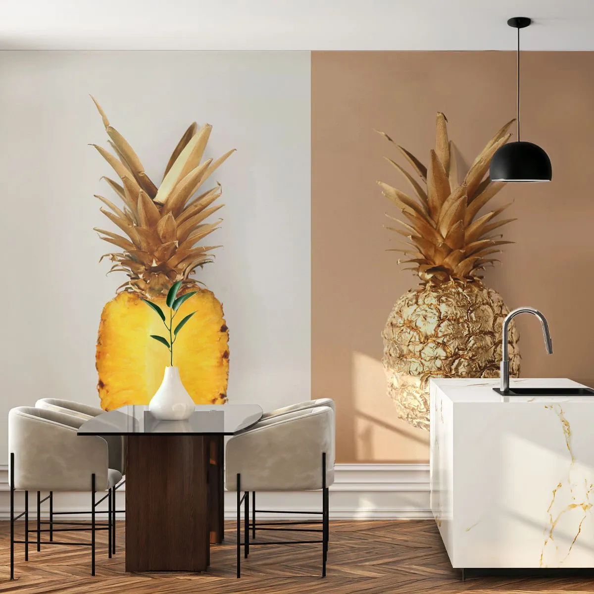 Fototapeta Samolepicí Deluxe Sticker - Ananas pro nás - Ananas, Ovoce, Dezert - 150x105 cm