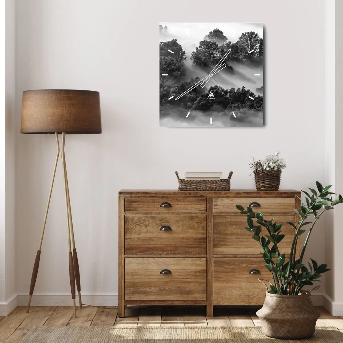 Nástěnné hodiny - Probouzení ze spánku - 40x40 cm