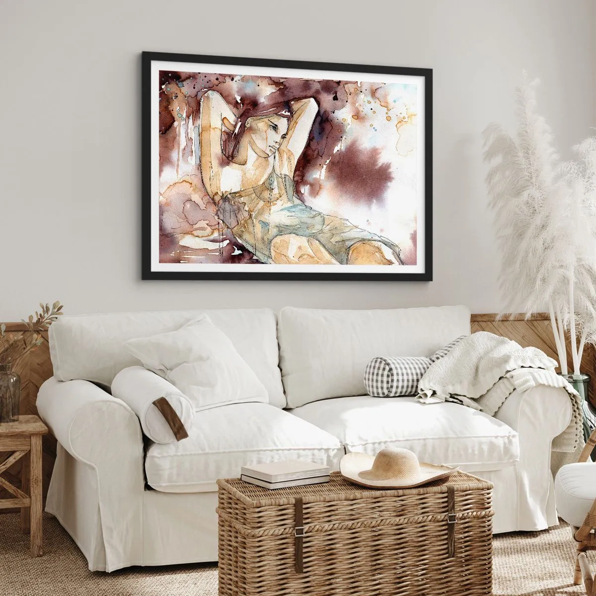 Plakát v černém rámu - V náladě lila - 91x61 cm