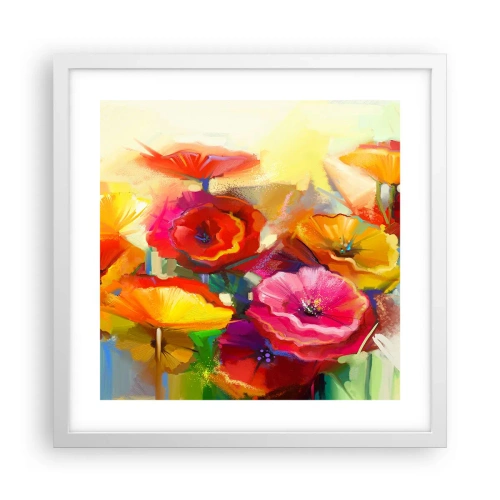 Plakát v bílém rámu - Nejenom červené - 40x40 cm