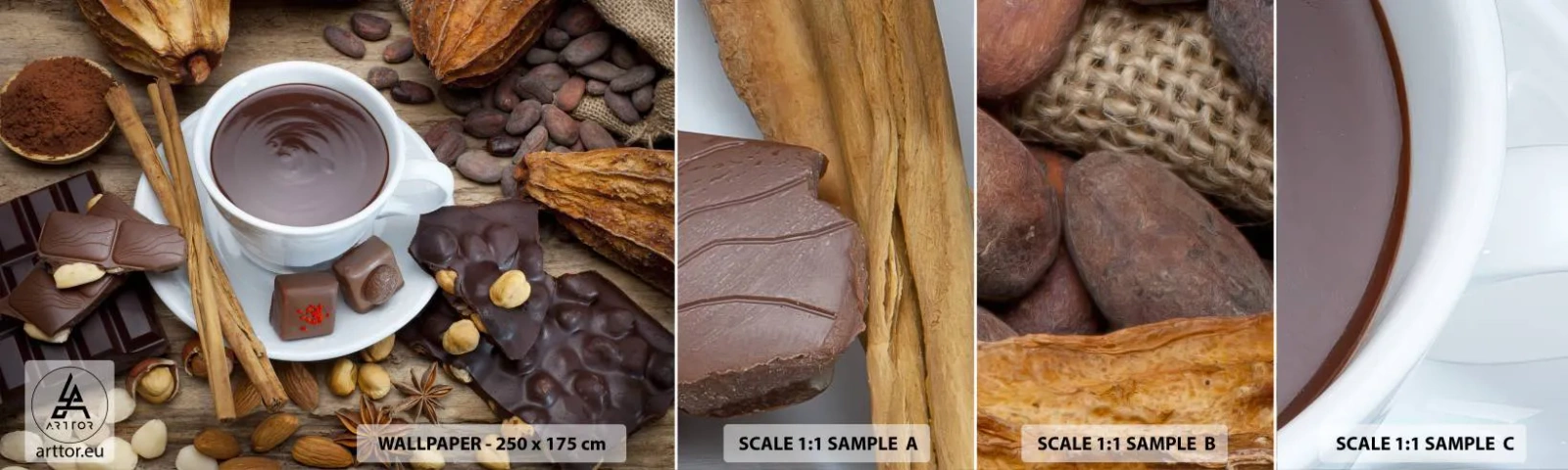 Fototapeta Vzorek Standard Eco - Z pohádkové továrny na čokoládu - Gastronomie, Čokoláda, Káva - 100x30 cm