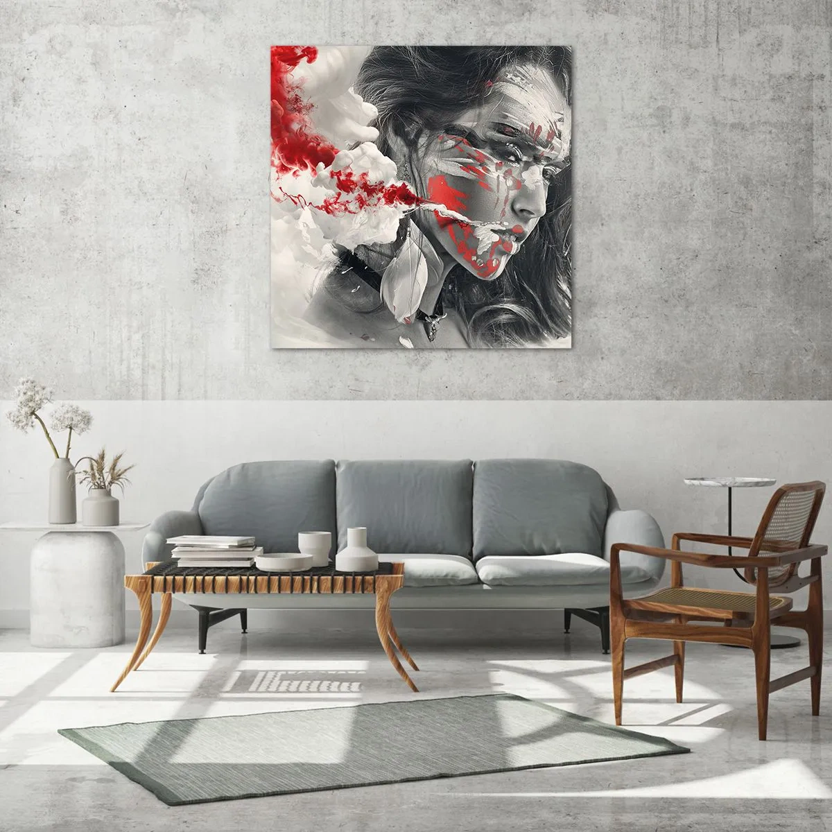 Obraz na skle - Ve spárech absurdity - 50x50 cm