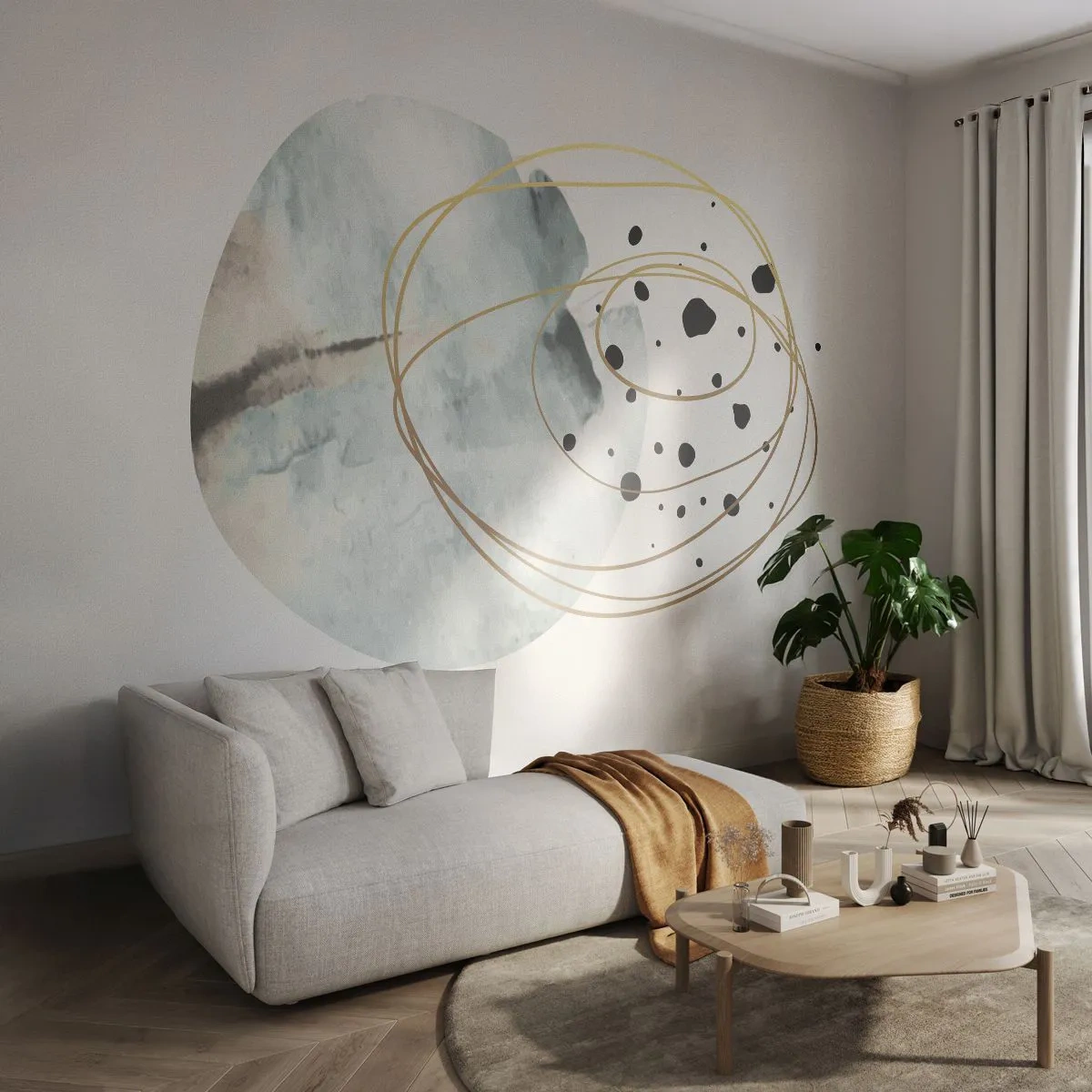 Fototapeta Premium Canvas - V objetí prostoru - Abstrakce, Kus, Moderní vzor - 250x175 cm