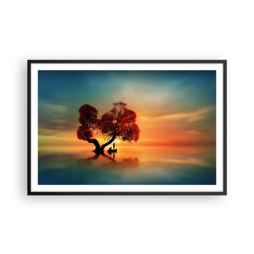 Plakát v černém rámu - Voda a ticho vesmíru - 91x61 cm