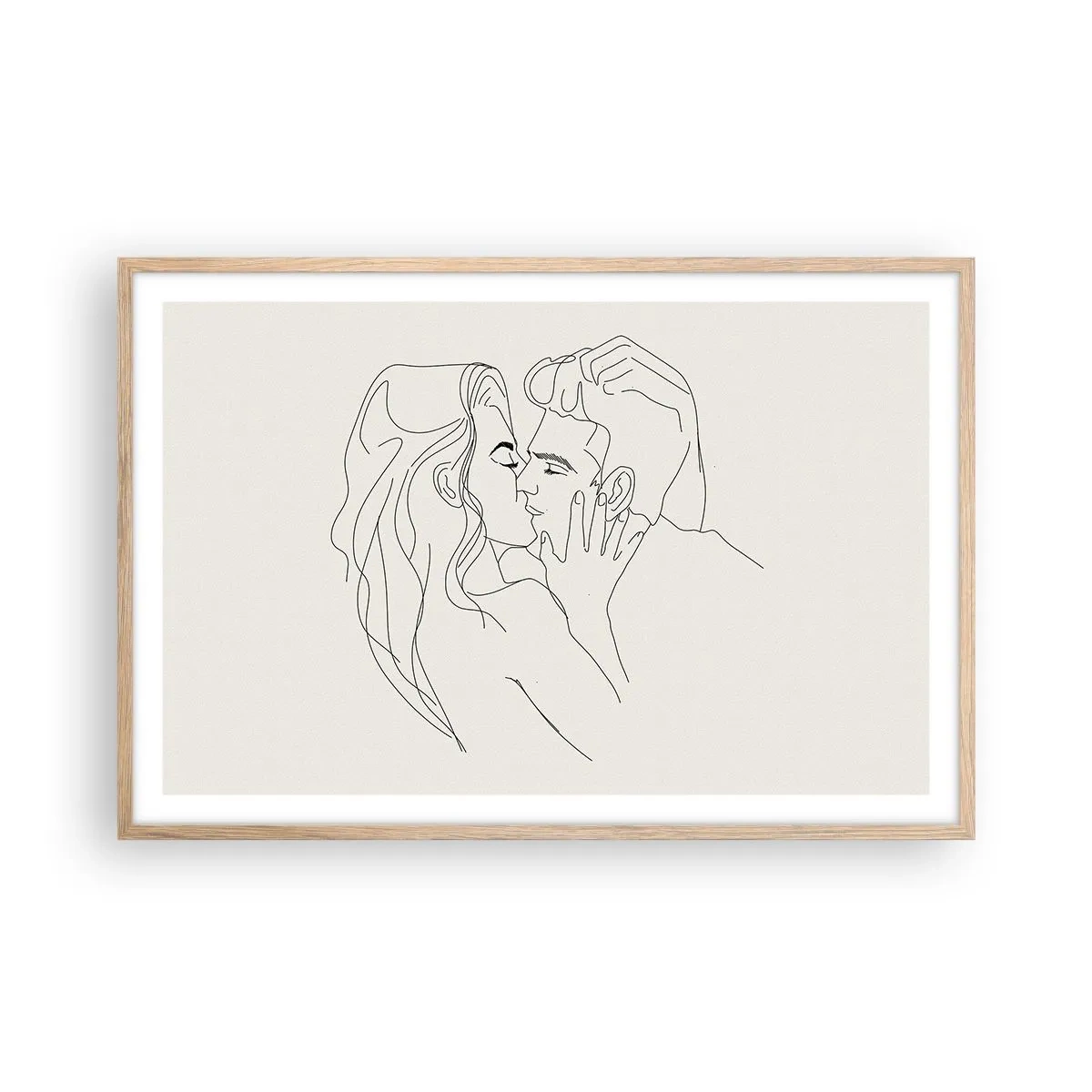Plakát v rámu světlý dub - Zamotaní citem - 91x61 cm
