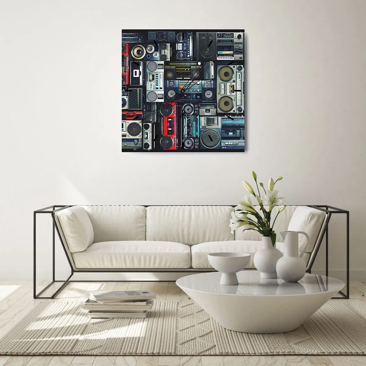 Nástěnné hodiny - Stesk po 80. letech - 40x40 cm