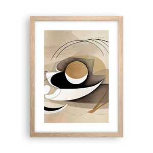 Plakát v rámu světlý dub - Kompozice: podstata věcí - 30x40 cm